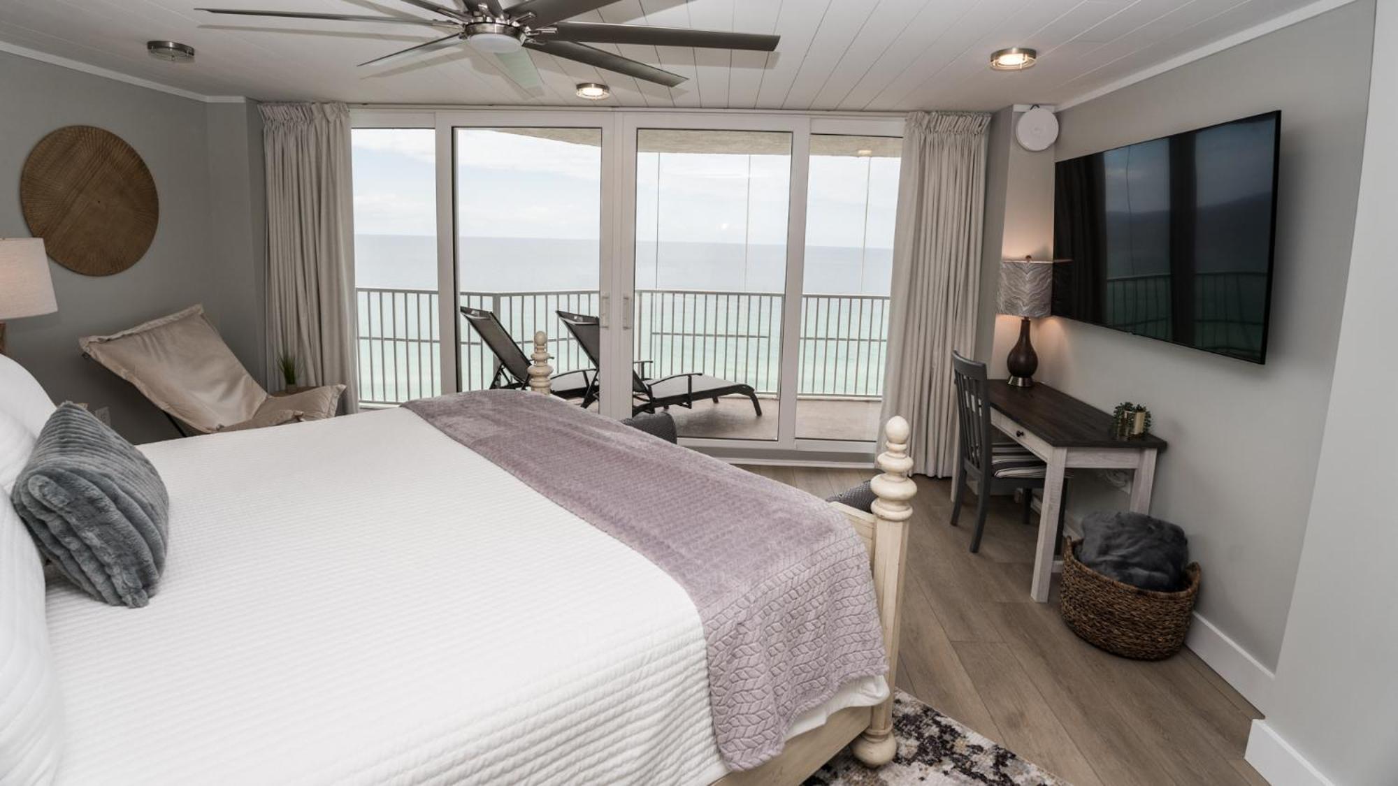 New Rental - 3Br 3Ba Corner Beachfront - 2024 Remodel - 3 Pools, Tiki Hut, Gym, Tennis Panama City Beach Zewnętrze zdjęcie
