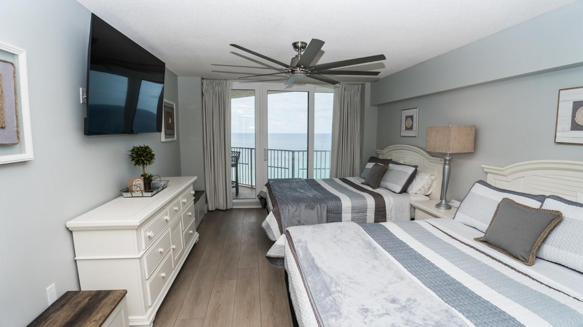 New Rental - 3Br 3Ba Corner Beachfront - 2024 Remodel - 3 Pools, Tiki Hut, Gym, Tennis Panama City Beach Zewnętrze zdjęcie