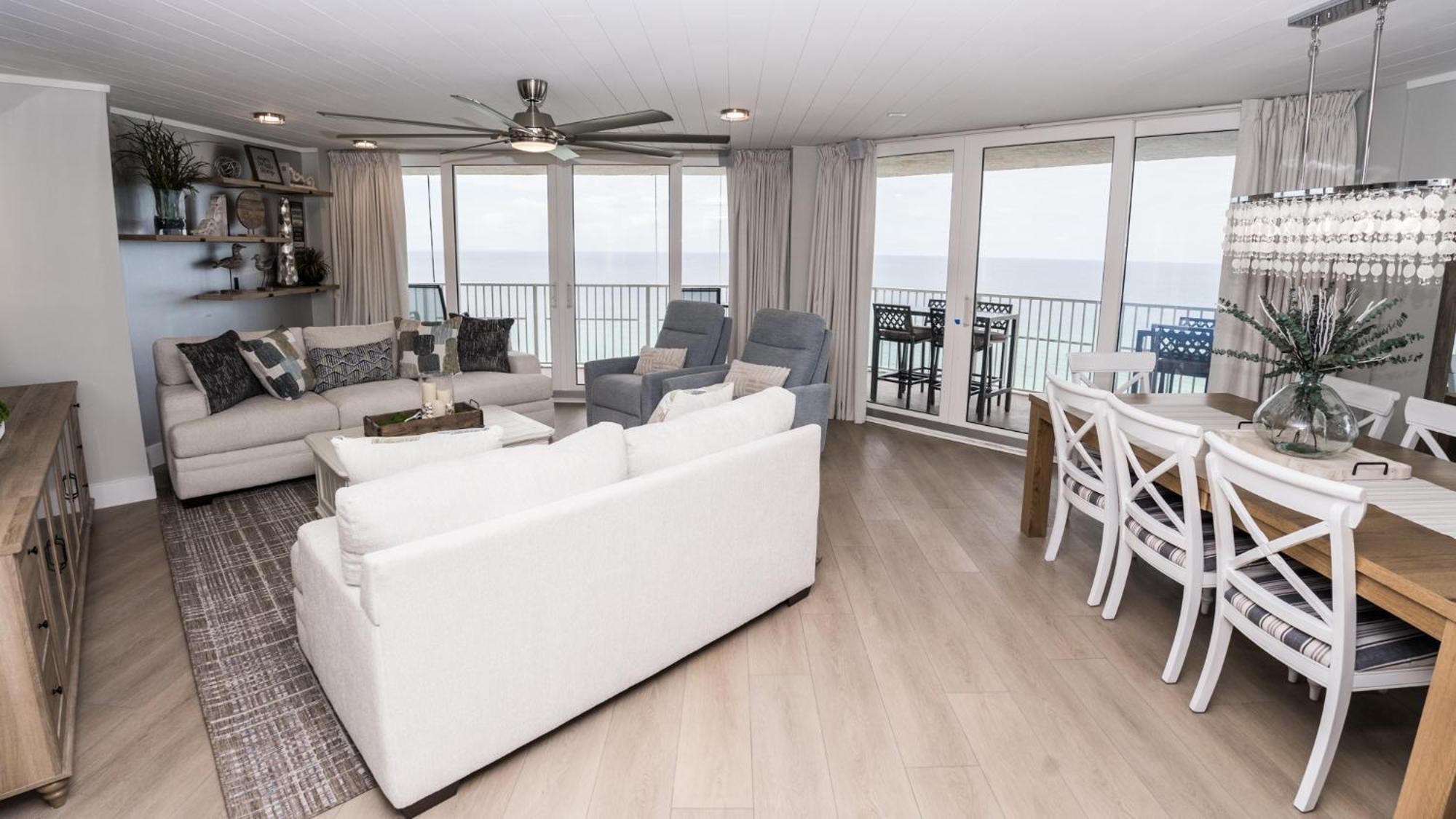 New Rental - 3Br 3Ba Corner Beachfront - 2024 Remodel - 3 Pools, Tiki Hut, Gym, Tennis Panama City Beach Zewnętrze zdjęcie